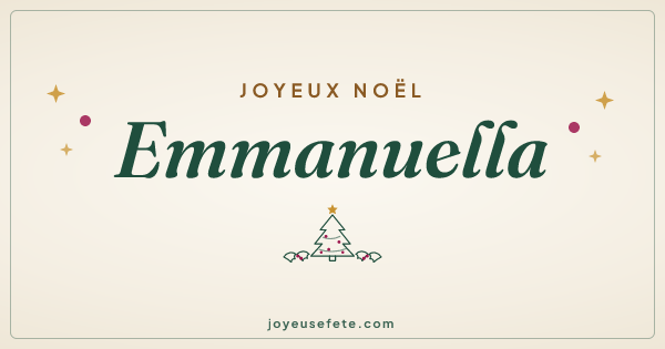Image « Joyeux Noël Emmanuella » au format large