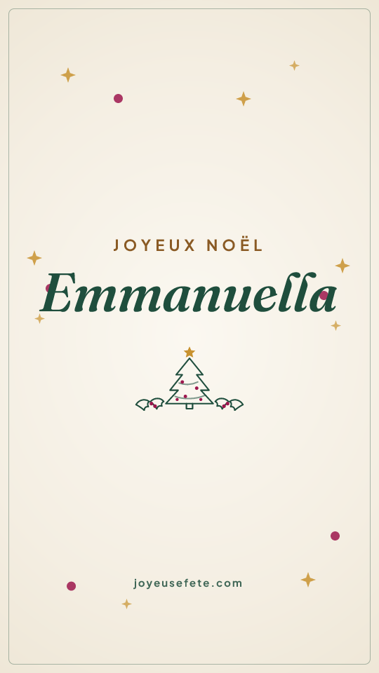 Image « Joyeux Noël Emmanuella » au format story