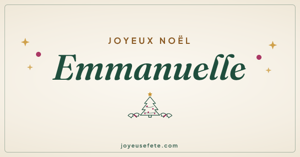 Image « Joyeux Noël Emmanuelle » au format large