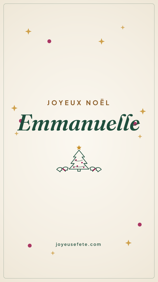 Image « Joyeux Noël Emmanuelle » au format story