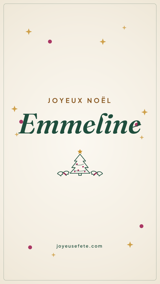 Image « Joyeux Noël Emmeline » au format story