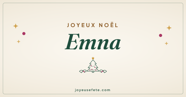 Image « Joyeux Noël Emna » au format large
