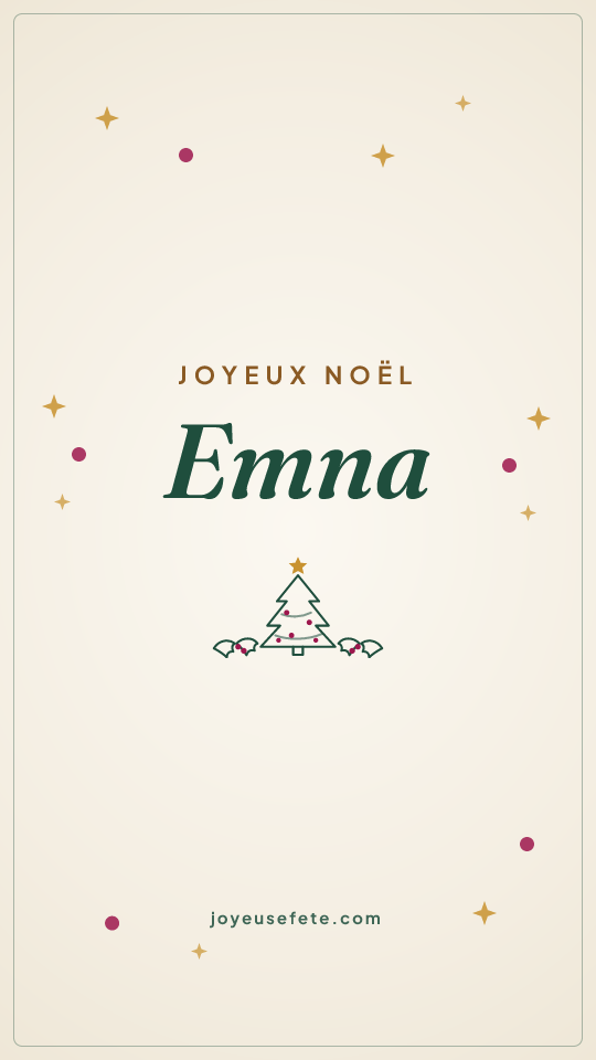 Image « Joyeux Noël Emna » au format story