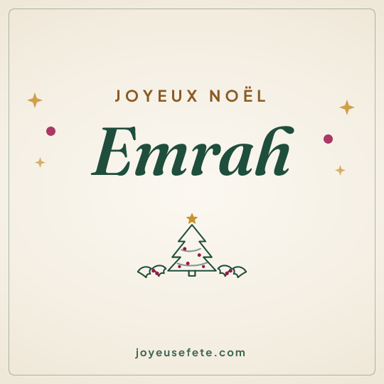 Image carrée « Joyeux Noël Emrah » pour WhatsApp