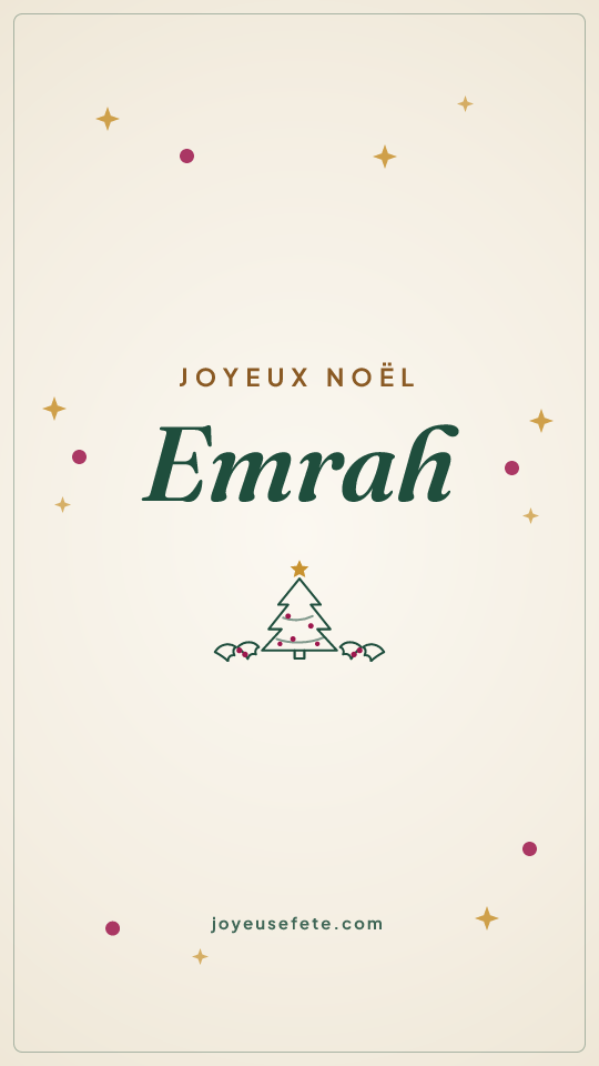 Image « Joyeux Noël Emrah » au format story