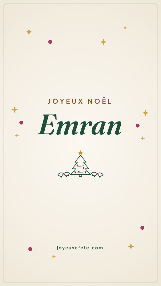 Image « Joyeux Noël Emran » au format story