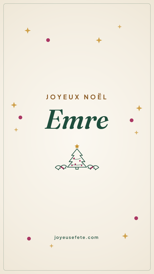 Image « Joyeux Noël Emre » au format story