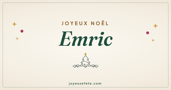 Image « Joyeux Noël Emric » au format large