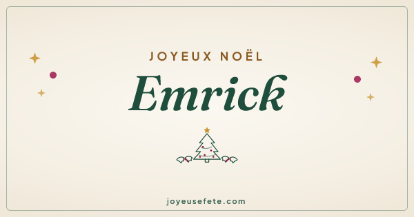Image « Joyeux Noël Emrick » au format large