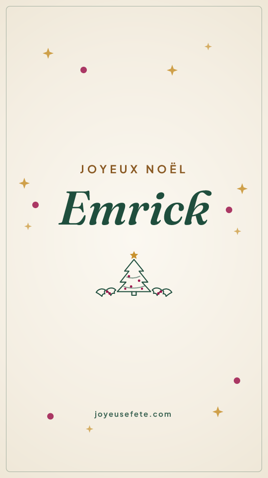 Image « Joyeux Noël Emrick » au format story