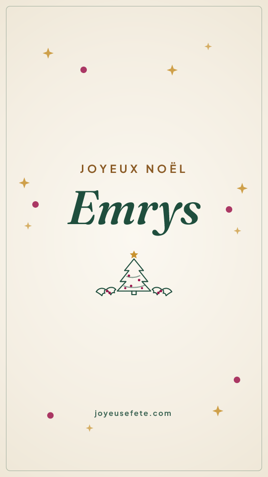 Image « Joyeux Noël Emrys » au format story