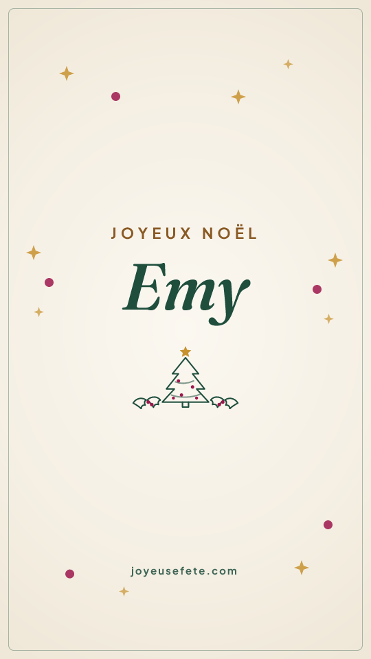 Image « Joyeux Noël Emy » au format story