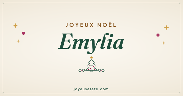 Image « Joyeux Noël Emylia » au format large