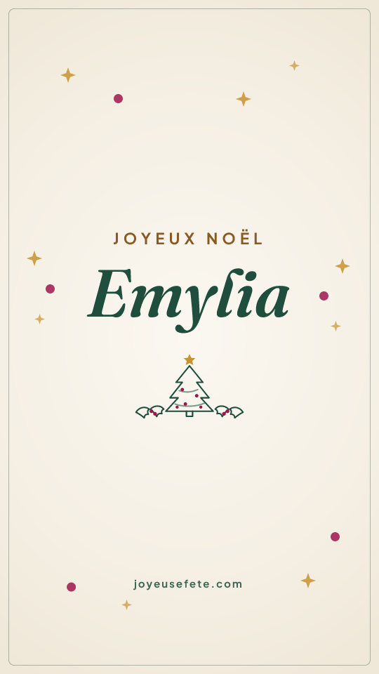 Image « Joyeux Noël Emylia » au format story