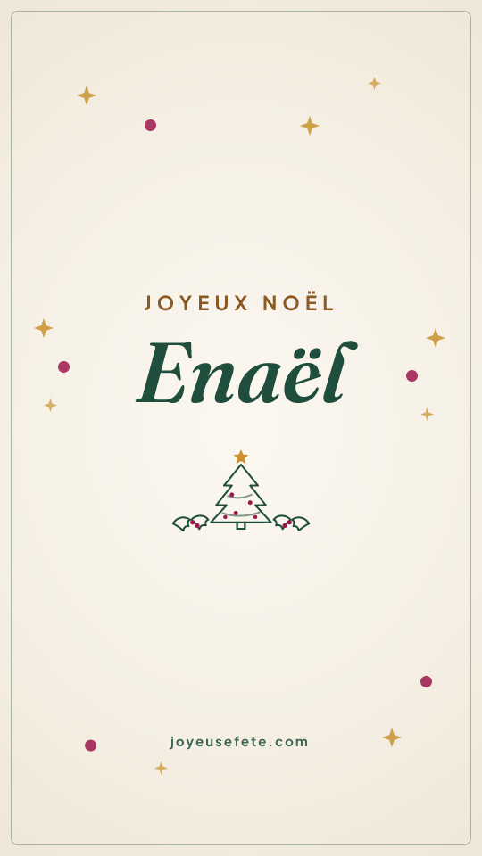 Image « Joyeux Noël Enaël » au format story