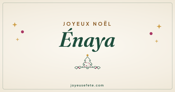 Image « Joyeux Noël Énaya » au format large