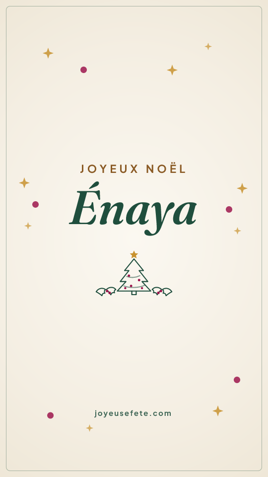 Image « Joyeux Noël Énaya » au format story