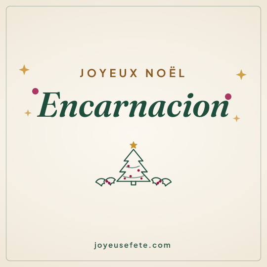 Image carrée « Joyeux Noël Encarnacion » pour WhatsApp