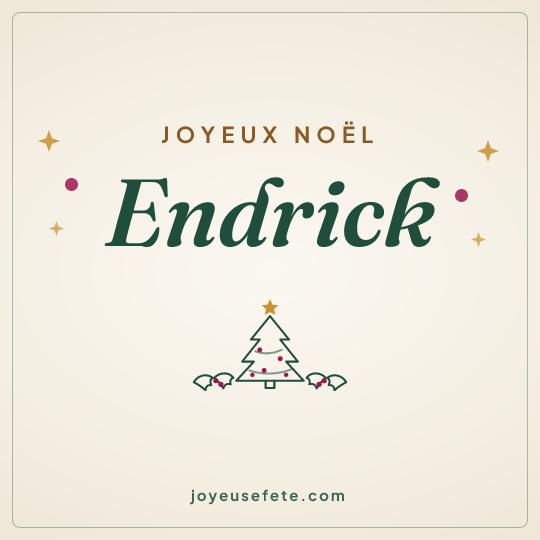 Image carrée « Joyeux Noël Endrick » pour WhatsApp
