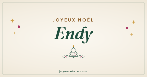 Image « Joyeux Noël Endy » au format large