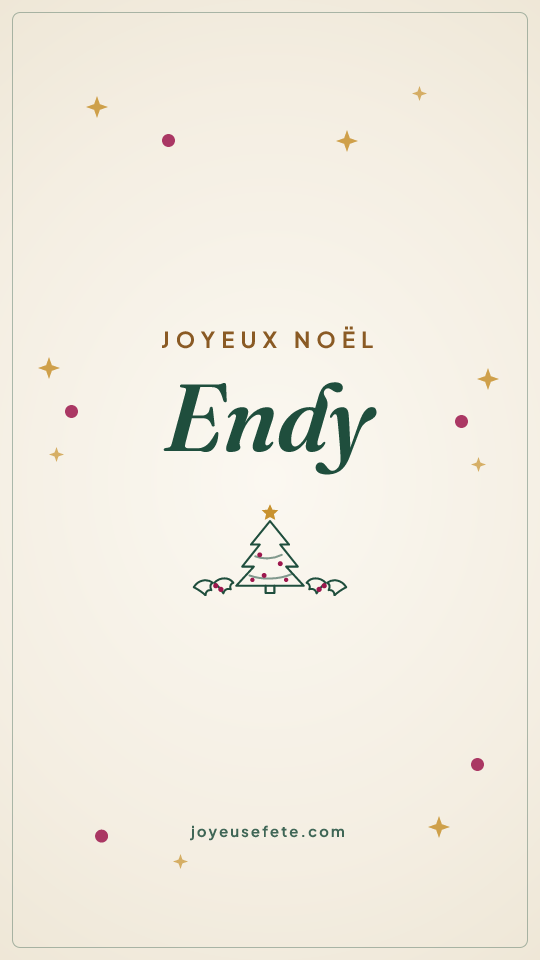Image « Joyeux Noël Endy » au format story