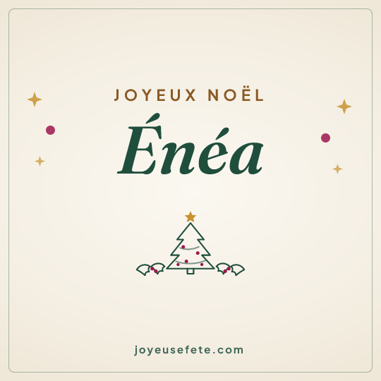 Image carrée « Joyeux Noël Enéa » pour WhatsApp
