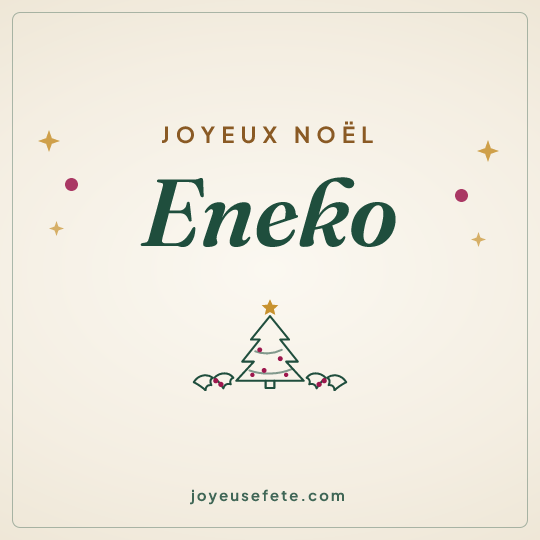 Image carrée « Joyeux Noël Eneko » pour WhatsApp