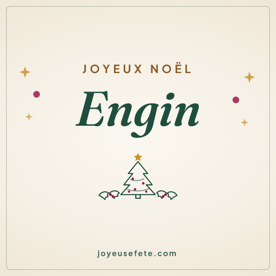 Image carrée « Joyeux Noël Engin » pour WhatsApp