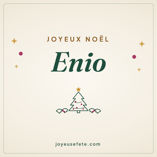 Image carrée « Joyeux Noël Enio » pour WhatsApp