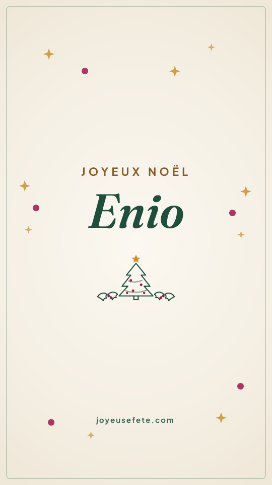 Image « Joyeux Noël Enio » au format story