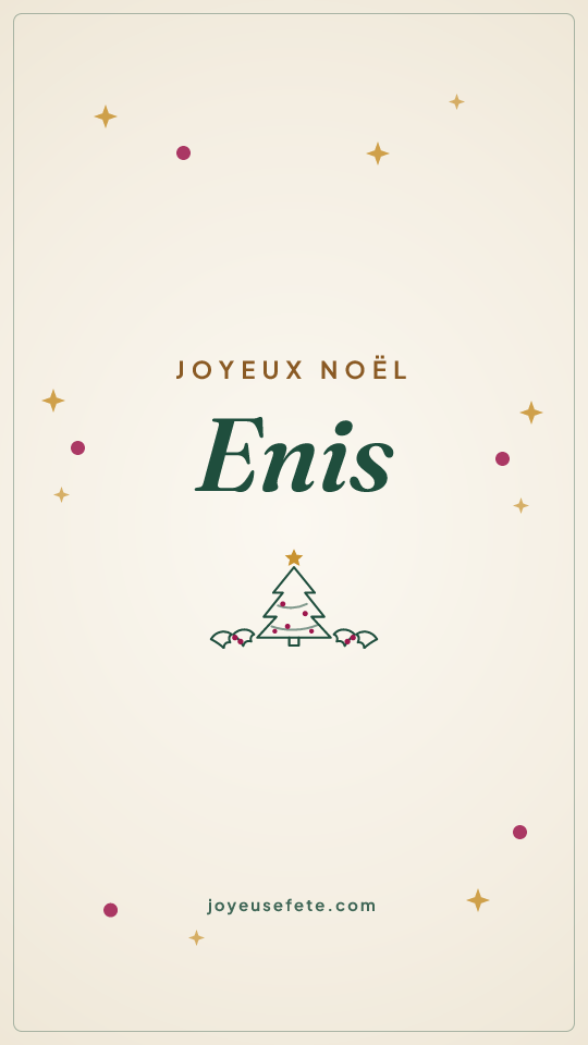 Image « Joyeux Noël Enis » au format story