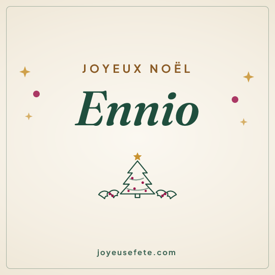 Image carrée « Joyeux Noël Ennio » pour WhatsApp