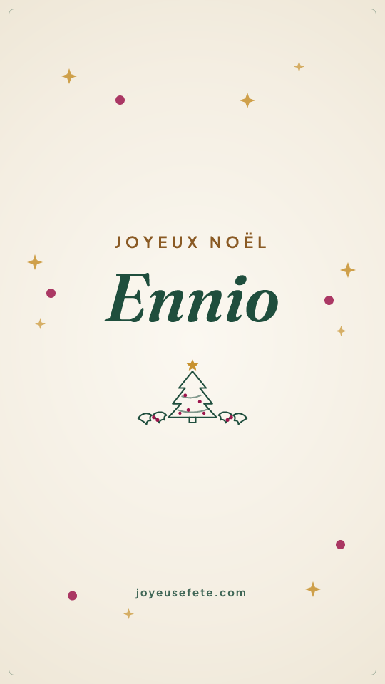 Image « Joyeux Noël Ennio » au format story