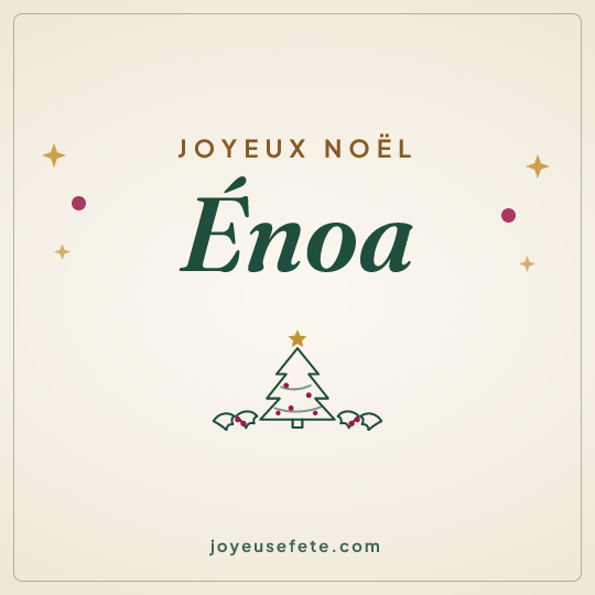 Image carrée « Joyeux Noël Énoa » pour WhatsApp