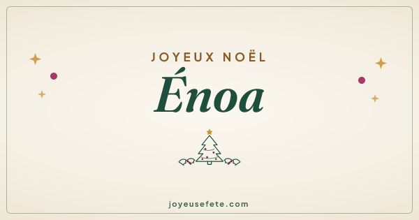 Image « Joyeux Noël Énoa » au format large