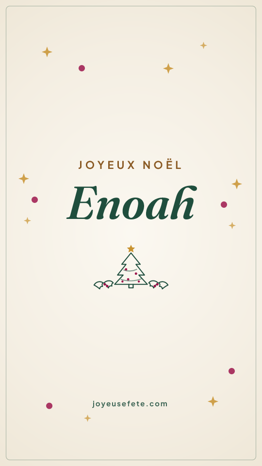 Image « Joyeux Noël Enoah » au format story
