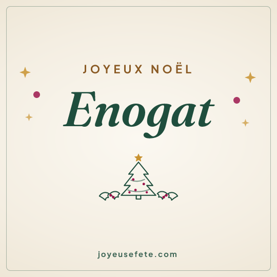 Image carrée « Joyeux Noël Enogat » pour WhatsApp