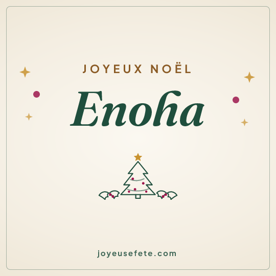 Image carrée « Joyeux Noël Enoha » pour WhatsApp