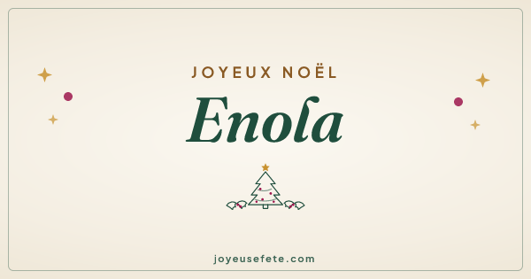 Image « Joyeux Noël Enola » au format large