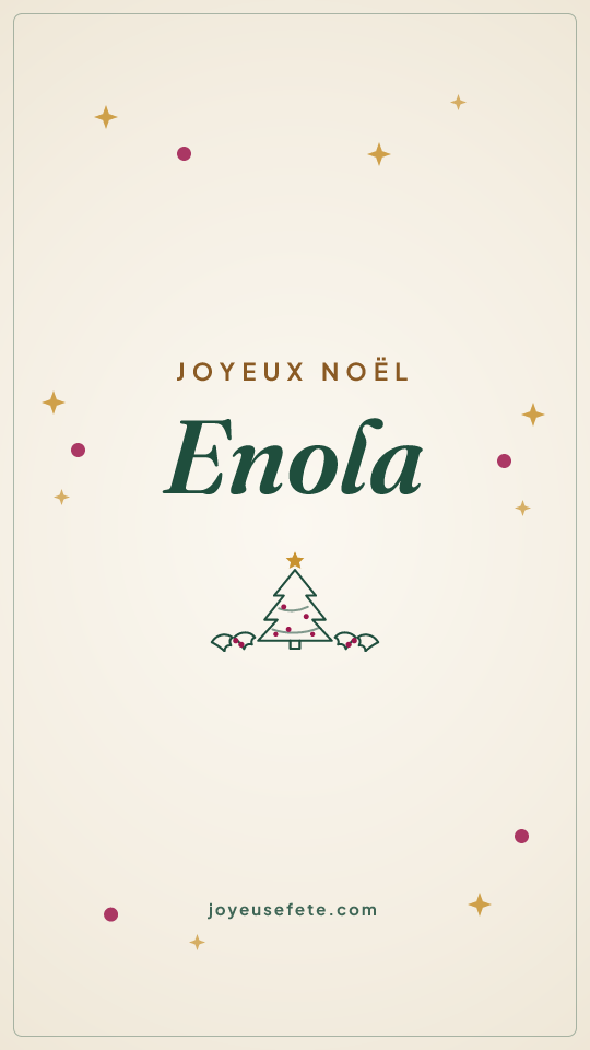 Image « Joyeux Noël Enola » au format story