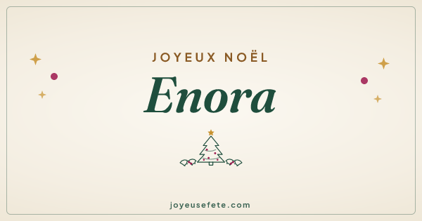 Image « Joyeux Noël Enora » au format large