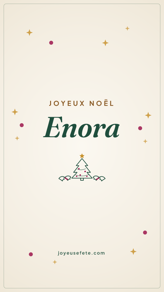 Image « Joyeux Noël Enora » au format story