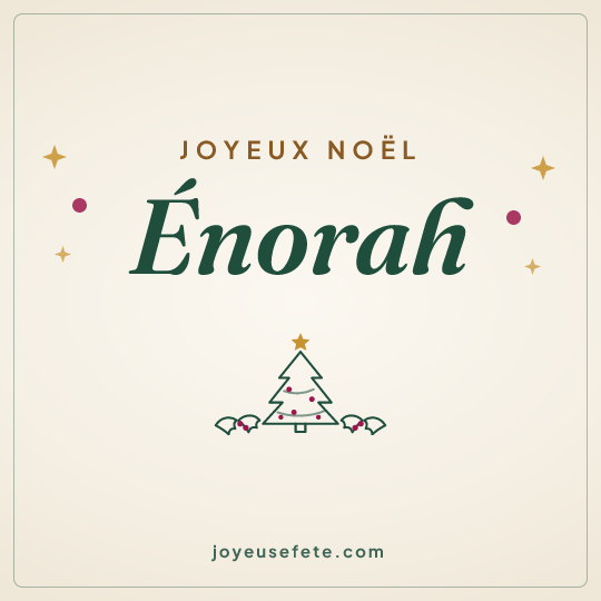 Image carrée « Joyeux Noël Énorah » pour WhatsApp