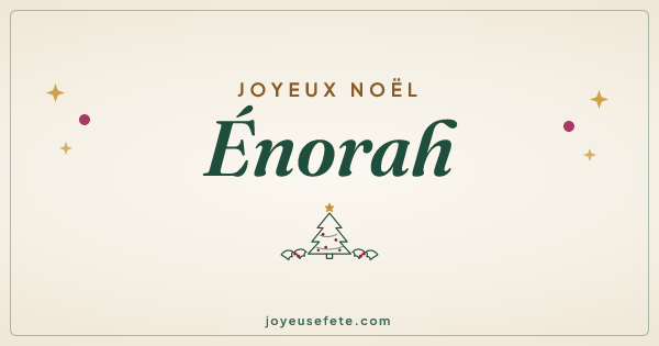 Image « Joyeux Noël Énorah » au format large