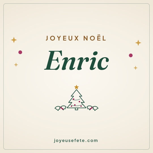 Image carrée « Joyeux Noël Enric » pour WhatsApp
