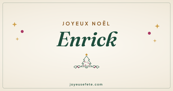 Image « Joyeux Noël Enrick » au format large