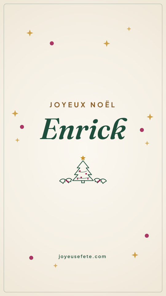 Image « Joyeux Noël Enrick » au format story