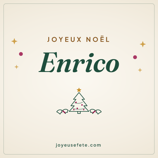 Image carrée « Joyeux Noël Enrico » pour WhatsApp