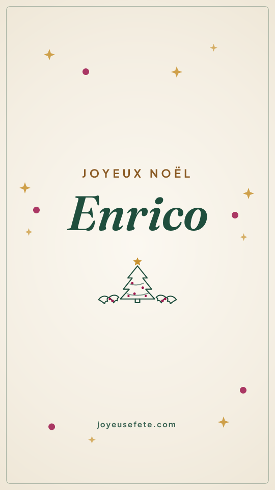 Image « Joyeux Noël Enrico » au format story