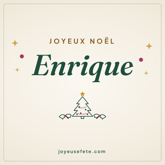 Image carrée « Joyeux Noël Enrique » pour WhatsApp